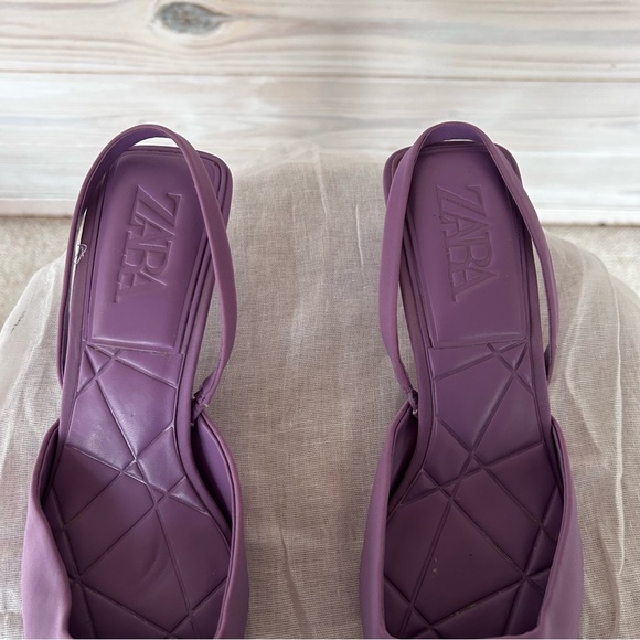 Zara Women's Violet Pointed Slingback Heels - Picture 3 of 12